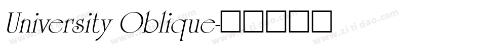 University Oblique字体转换